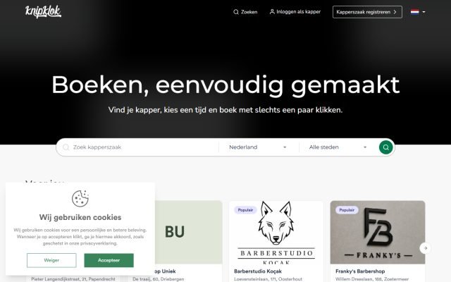 Knipklok — Booking Platform